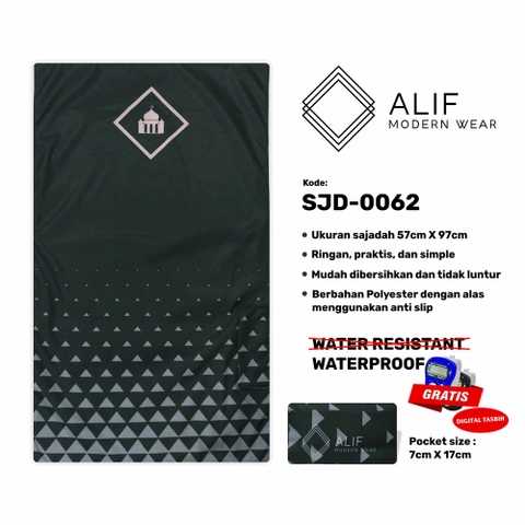 ALIF SAJADAH TRAVEL / SAKU / PORTABLE / WATERPROOF ( ALIF MODERN WEAR SJD-0062 )
